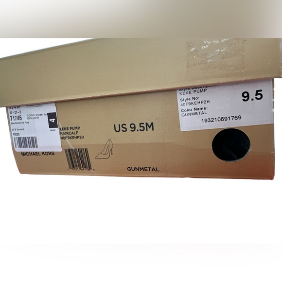 NWT MIchael Kors Keke Pump Haircalf. Gunmetal. 9.5M - Picture 10 of 10